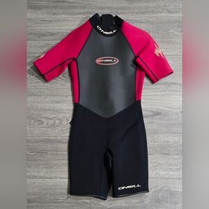O'Neill Kids Swim Rashguard - Black and Pink